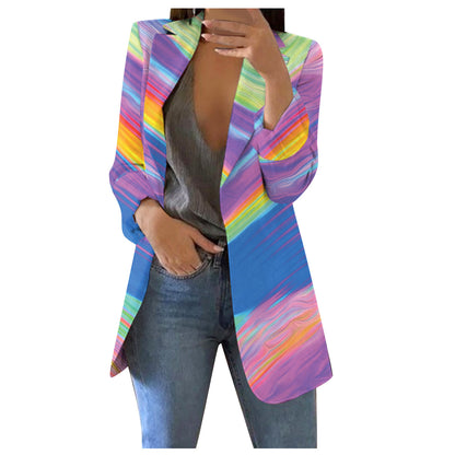 Colorful Suit Versatile Short Coat Fashion Personalized Ladies