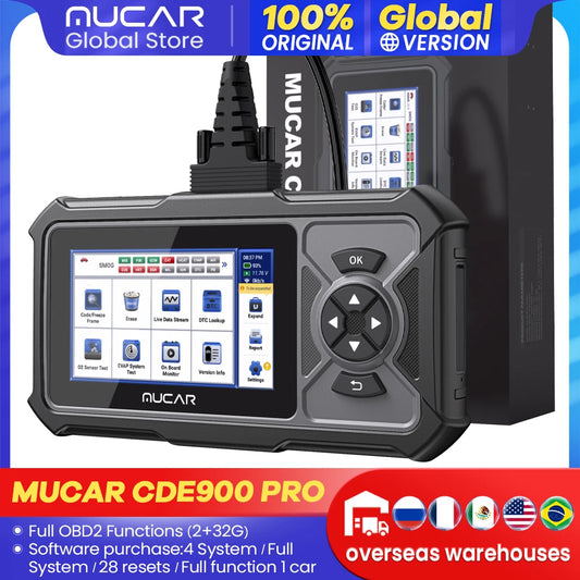 MUCAR CDE900 Pro OBD2 Diagnostic Tool Full System Diagnosis 28 Maintenance Bi-directional Control ABS SRS TCM ECM scanner tools