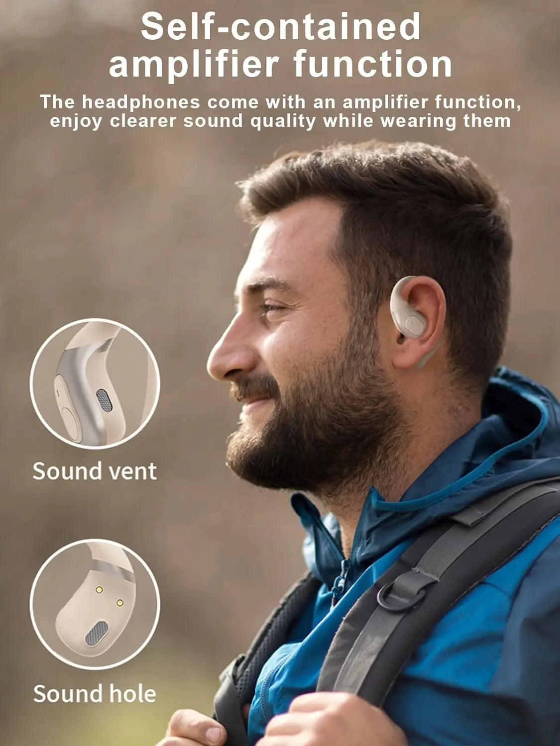 Wireless Bluetooth Headphones HD Sound Quality Stereo Headset  High Quality LED Display Sport Earplugs Touch Light Mini Earphone