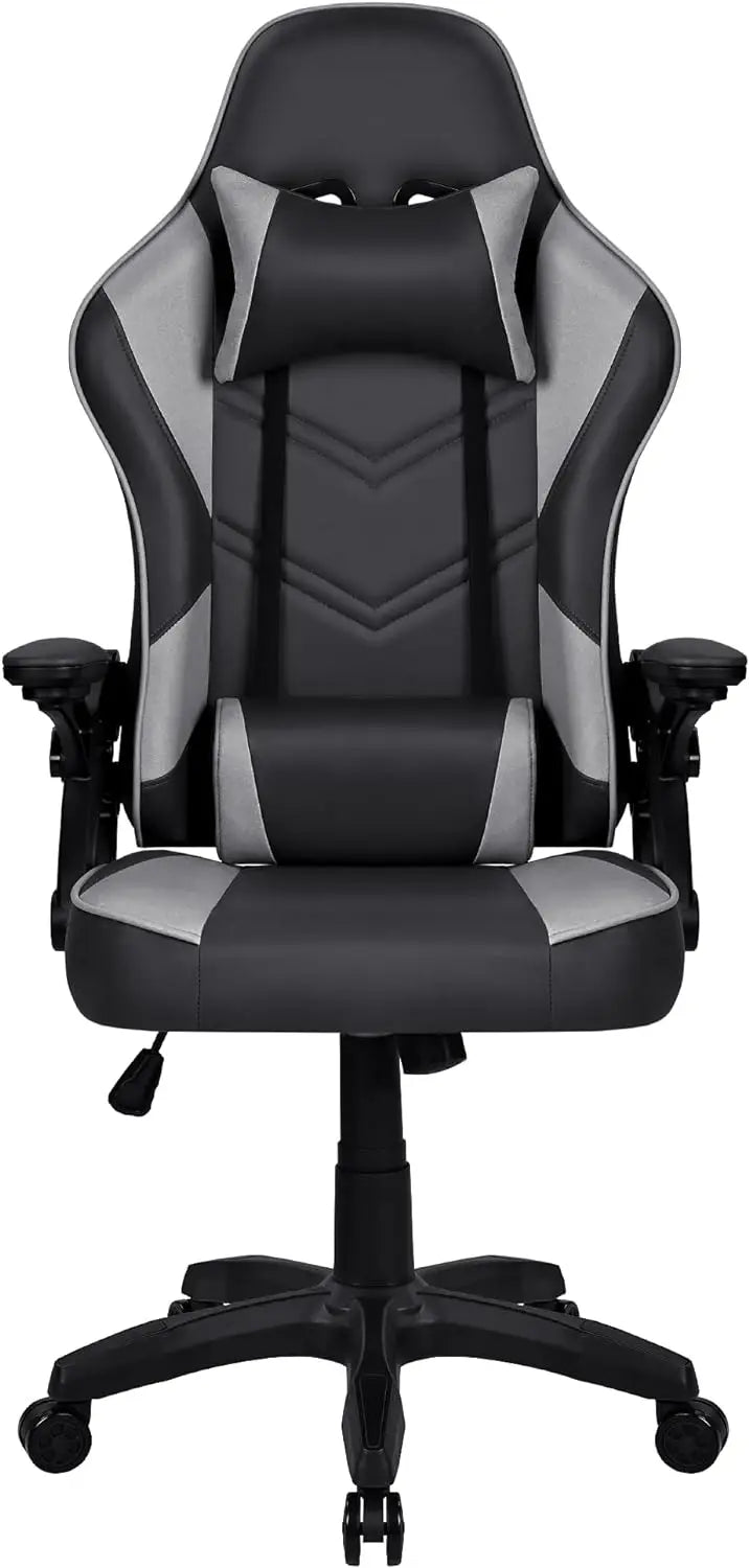 T-lovendo Professional Gaming Chair, Ergonomic, Breathable Fabric Anti-smudge, Flip Armrest for Adults Adjustable height and reclining backrest