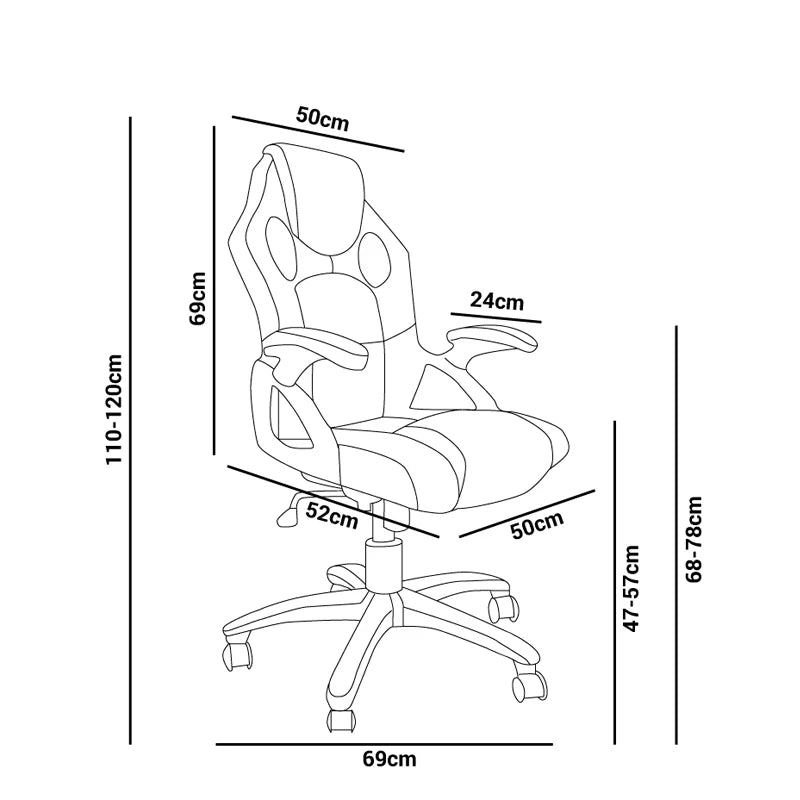 Dormidan Gaming chair, desk chair, office chair, computer chair, swivel chair, height regulation, backrest, video game Chair, SR-1 Racing chair