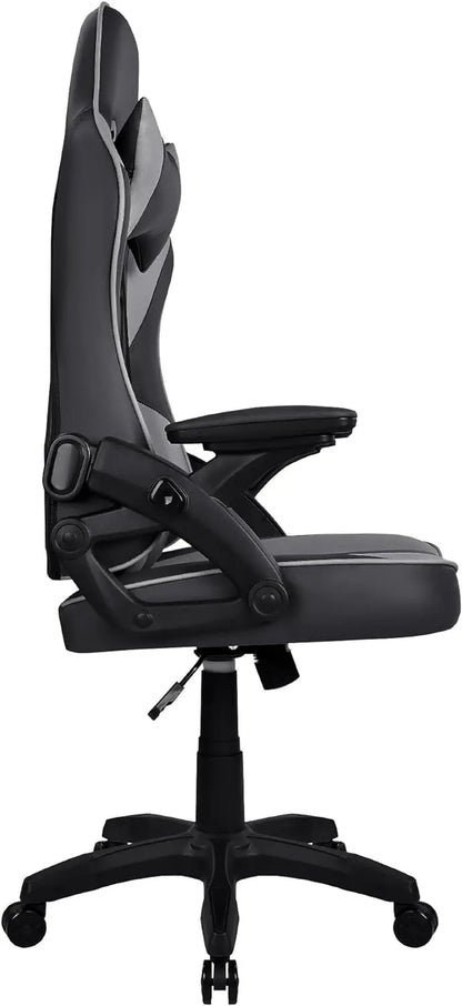 T-lovendo Professional Gaming Chair, Ergonomic, Breathable Fabric Anti-smudge, Flip Armrest for Adults Adjustable height and reclining backrest