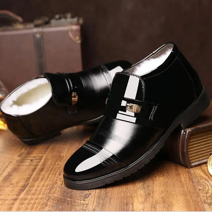 Luxury Brand Men Winter snow Boots Warm Thicken Men's Ankle Boots bot Fashion Male Business Office Formal Leather safety Shoes