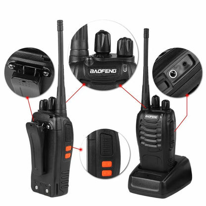 2Pcs/Lot Baofeng BF-888S Walkie Talkie Two-way Radio Set BF 888s UHF 400-470MHz 16CH Walkie-talkie Radios Transceiver