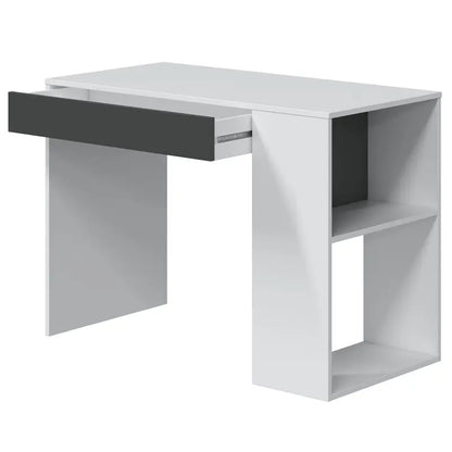 Masster desk, youth desk, office table, Office, 1 drawer, white and gray Color, modern table, furniture 73x101x50