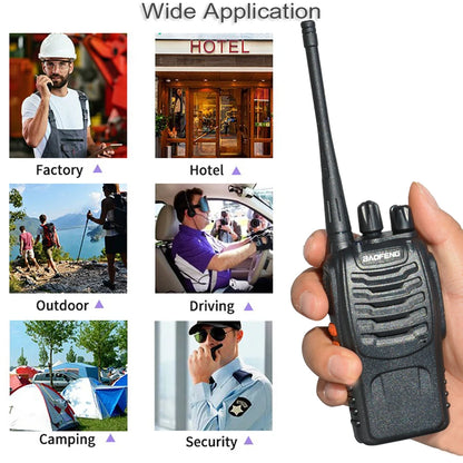 2Pcs/Lot Baofeng BF-888S Walkie Talkie Two-way Radio Set BF 888s UHF 400-470MHz 16CH Walkie-talkie Radios Transceiver