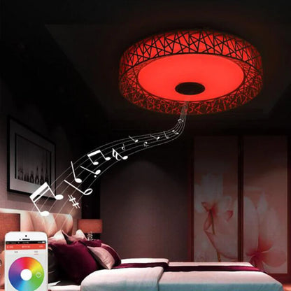 APP LED Ceiling Light With Bluetooth speaker 36W Music Party Lamp Deco Bedroom Music Lighting Fixture With Remote Control