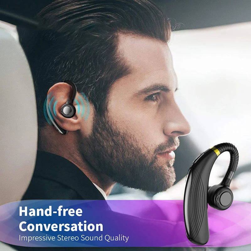 28 Hours Call Business Bluetooth Headset Car Bluetooth Earpiece Hands Free with mic ear-hook Wireless Earphone for iPhone xiaomi