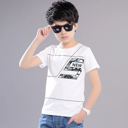 2023 Summer Baby Boy T Shirt for Children Cotton T-shirt T-shirt Kids Clothes Tops Tee 3 4 5 6 7 8 9 10 11 12 13 14 15 16 Year