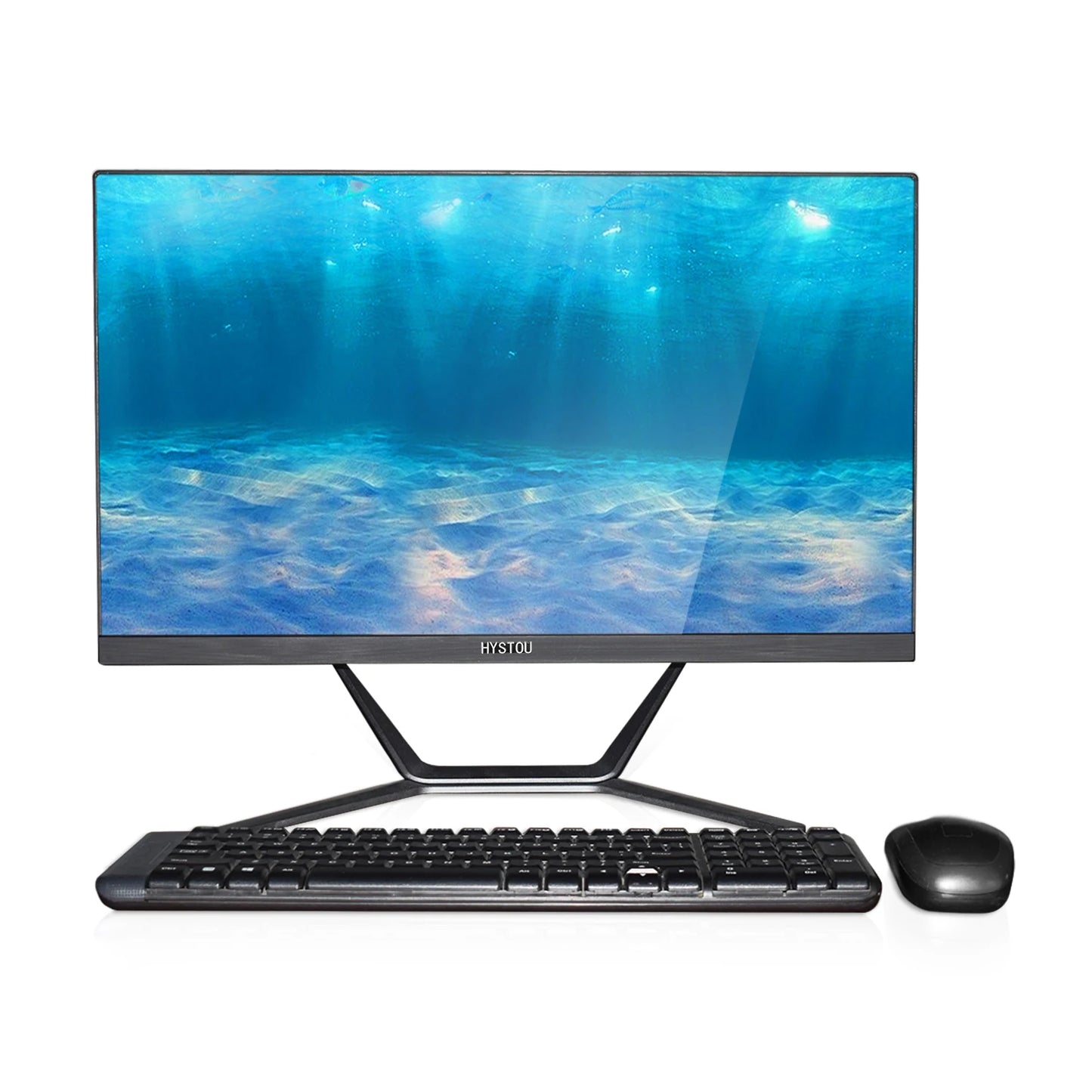 Cheap price HYSTOU desktop all-in one PC computer 21.5 inch monitor intel core i3 i5 i7 processors for gaming and office using