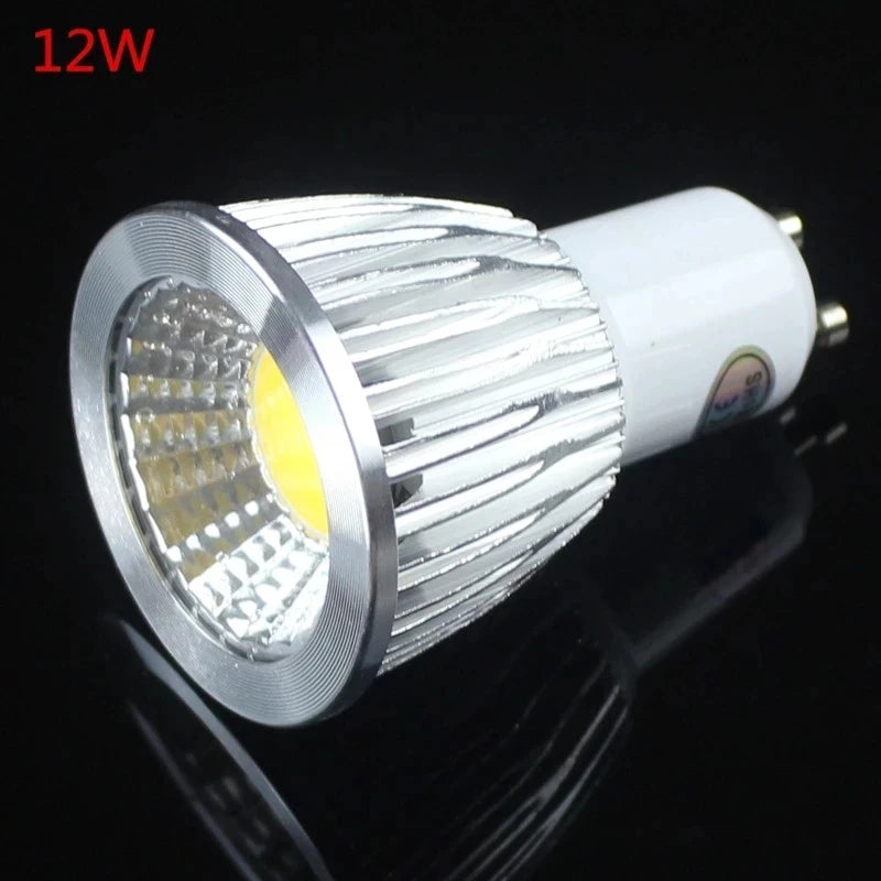 Super Bright GU10 Bulb Light Dimmable Led Ceiling light Warm/White 85-265V 9W 12W 15W GU10 COB LED lamp light GU10 led Spotlight