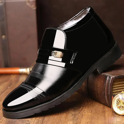 Luxury Brand Men Winter snow Boots Warm Thicken Men's Ankle Boots bot Fashion Male Business Office Formal Leather safety Shoes