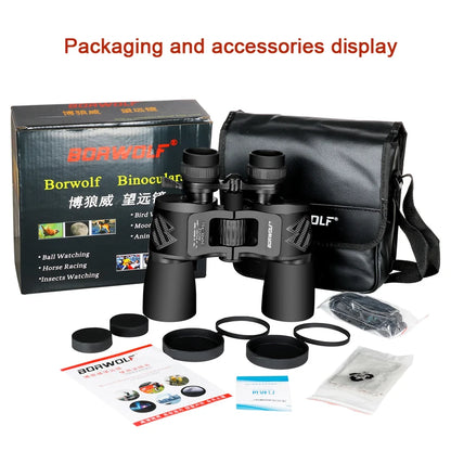 Borwolf 10-30X50  High magnification long range zoom 30 times  hunting telescope Binoculars  HD Professiona  Zoom