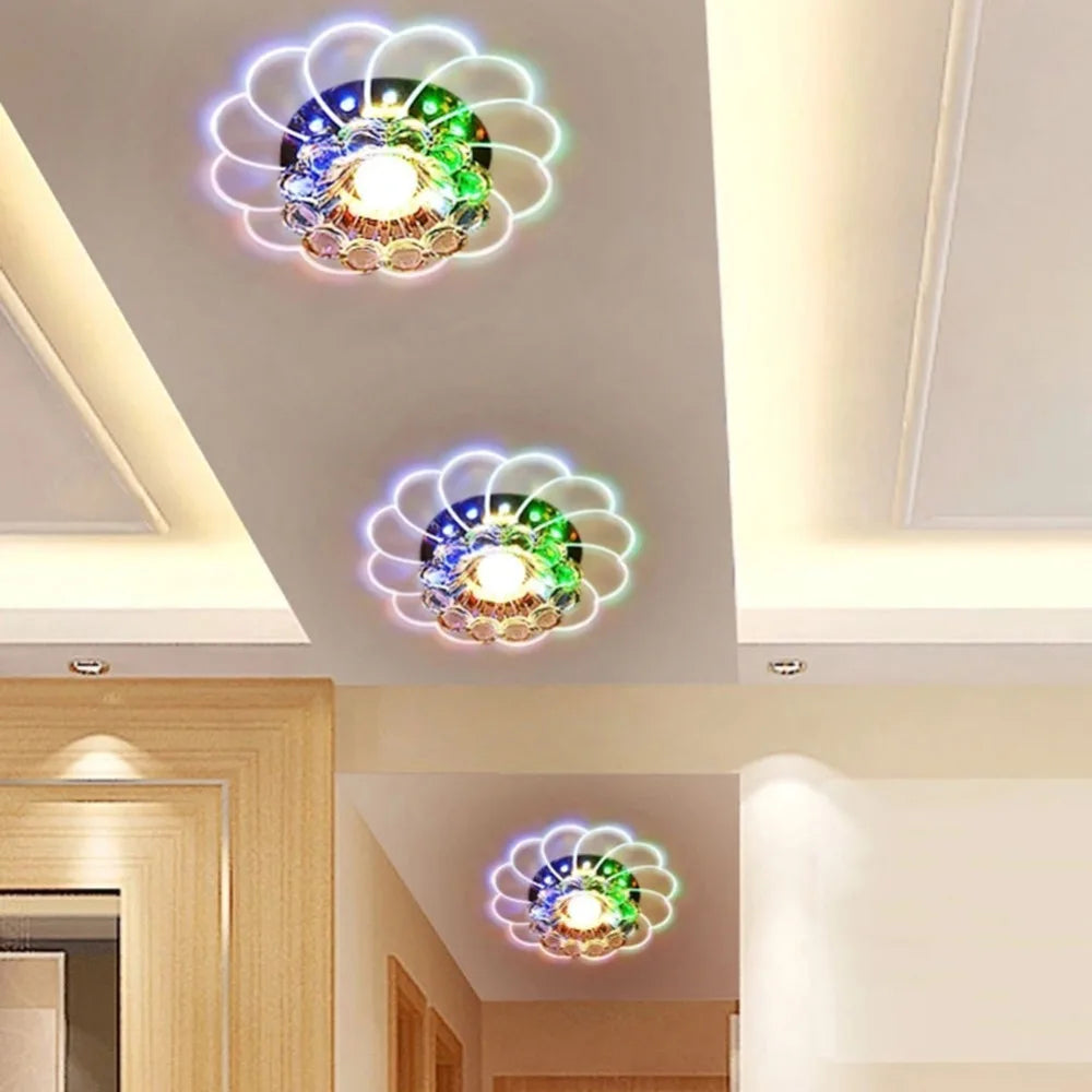 Modern Crystal 5W LED Ceiling Light Fixture Ceiling Lamp Lighting For Living Room Aisle Corridor Kitchen