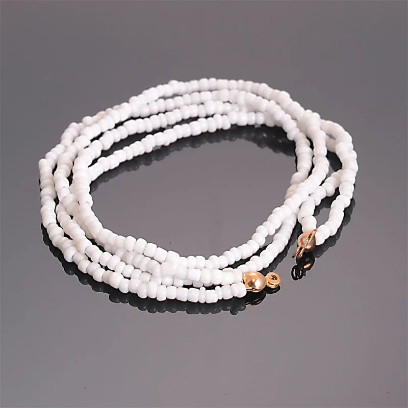 2 Pcs 33 CM Pure Handmade Beaded Glass Seedbeads Links Chains Connectors For Diy Jewelry Making