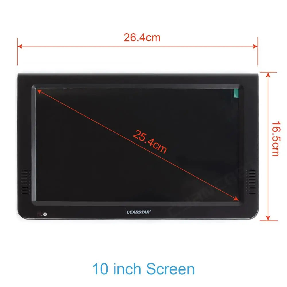 LEADSTAR 10 inch HD Portable TV DVB-T2 ATSC ISDB-T tdt Digital and Analog mini small Car Television Support USB SD MP4 H.265 AC3