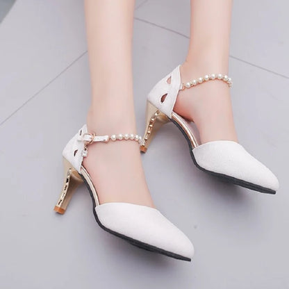 Cresfimix women comfortable spring & summer 7cm high heel pumps lady casual white wedding high heel shoes leisure shoes a2435