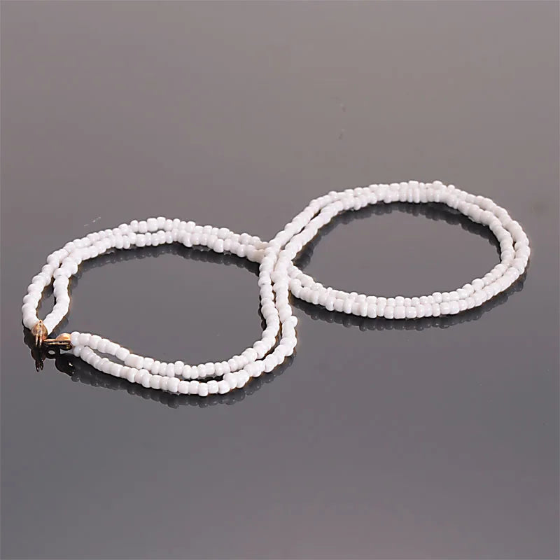 2 Pcs 33 CM Pure Handmade Beaded Glass Seedbeads Links Chains Connectors For Diy Jewelry Making