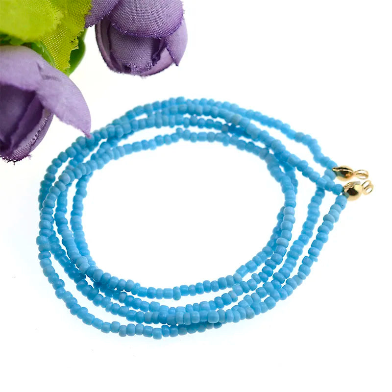 2 Pcs 33 CM Pure Handmade Beaded Glass Seedbeads Links Chains Connectors For Diy Jewelry Making