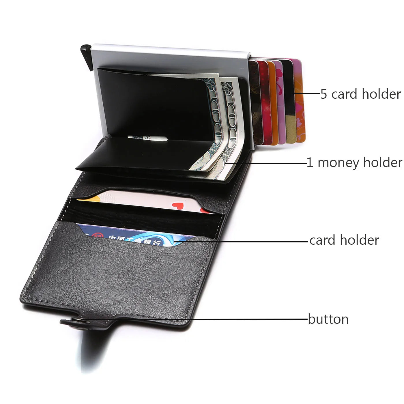 2022 Rfid Men Card Wallets Free Name Engraving Carbon Fiber Card Holder Slim Mini Wallet Small Money Bag Male Purses