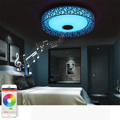 APP LED Ceiling Light With Bluetooth speaker 36W Music Party Lamp Deco Bedroom Music Lighting Fixture With Remote Control