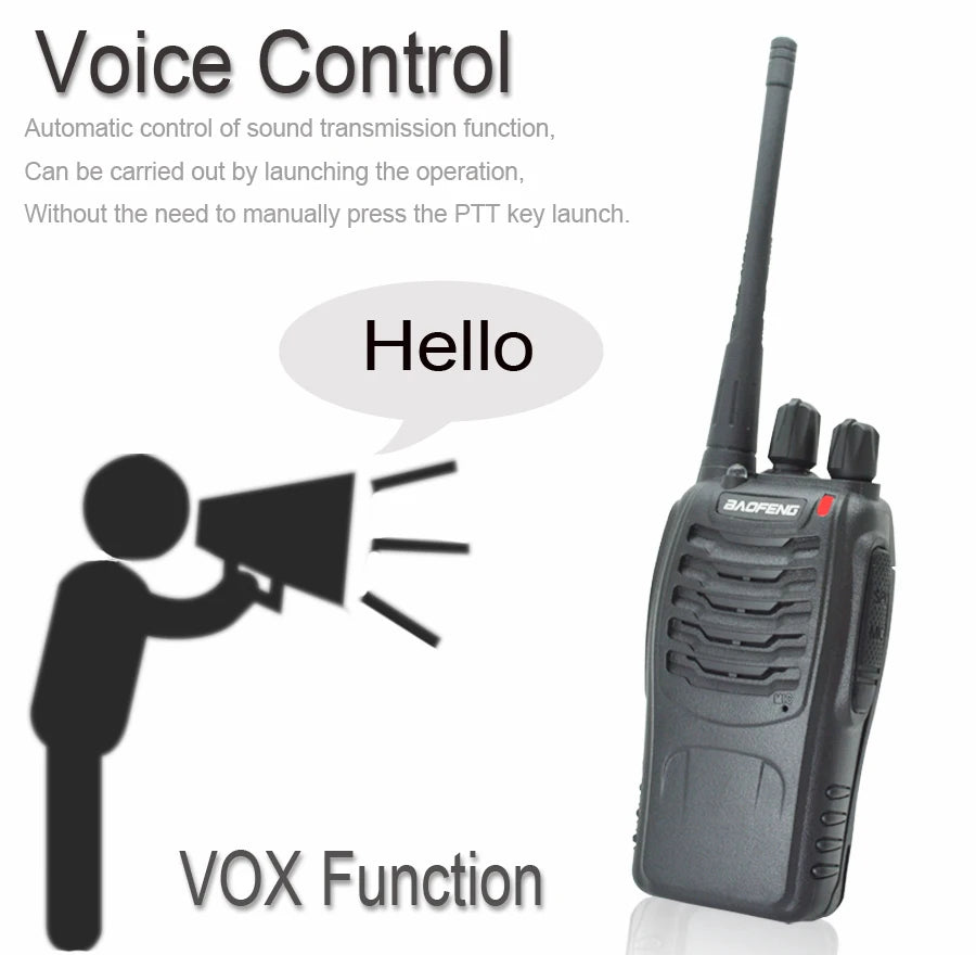 2Pcs/Lot Baofeng BF-888S Walkie Talkie Two-way Radio Set BF 888s UHF 400-470MHz 16CH Walkie-talkie Radios Transceiver