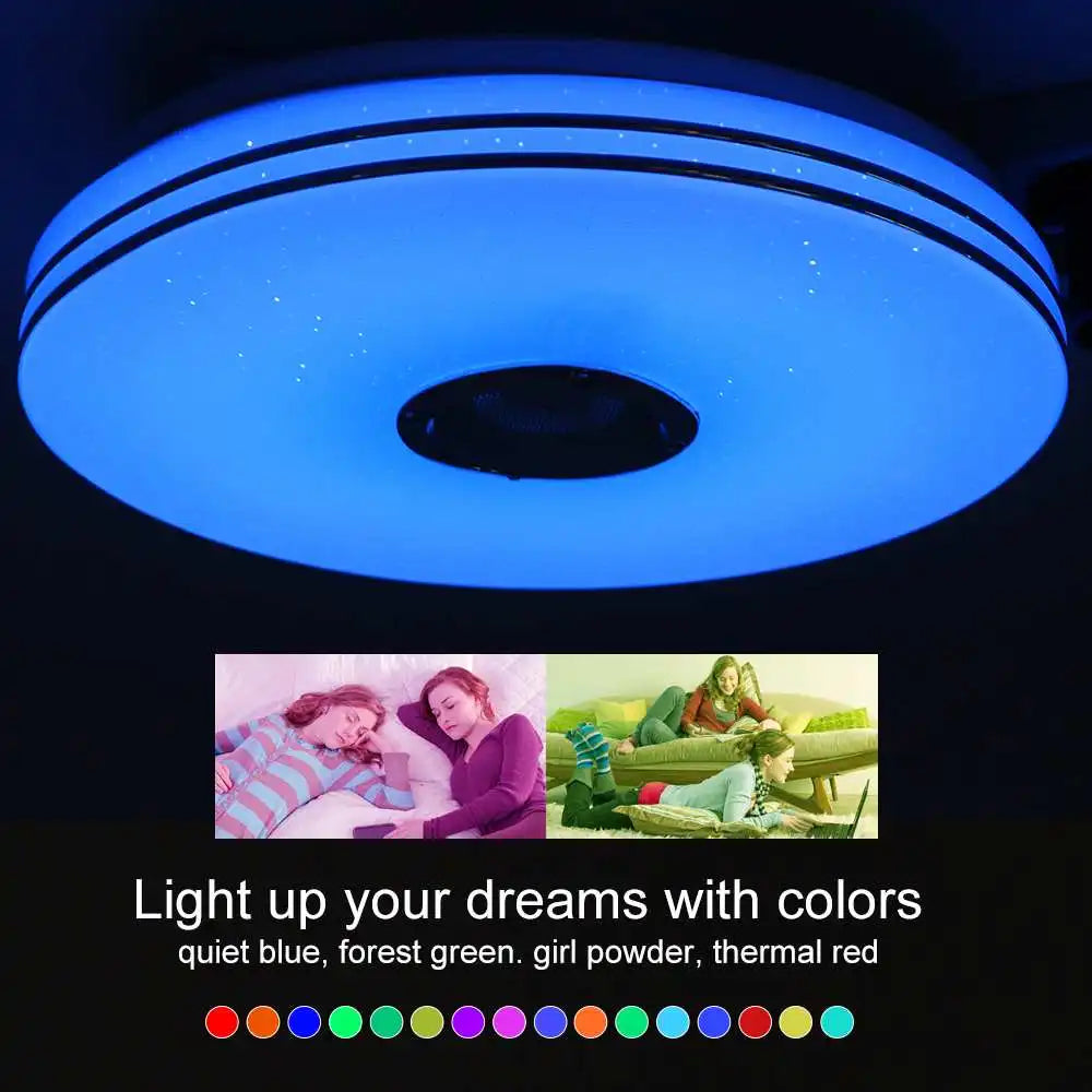 Modern RGB LED Ceiling Lights Home lighting 36W 72W APP bluetooth Music Light Bedroom Lamps Smart Ceiling Lamp+Remote Control