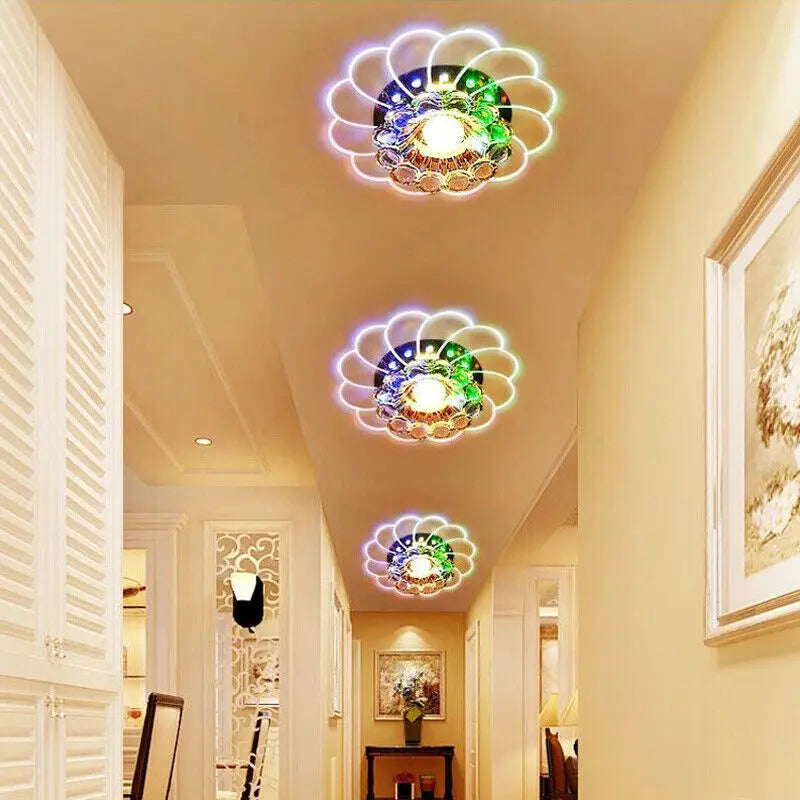 Modern Crystal 5W LED Ceiling Light Fixture Ceiling Lamp Lighting For Living Room Aisle Corridor Kitchen