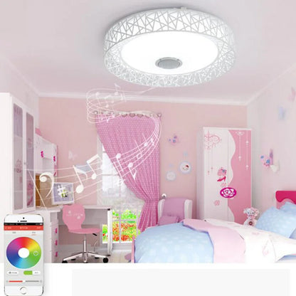 APP LED Ceiling Light With Bluetooth speaker 36W Music Party Lamp Deco Bedroom Music Lighting Fixture With Remote Control