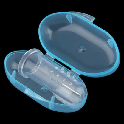 2019 Baby Accessories Newborn Toddler Baby Convenient Durable Portable Toothbrush With Case 1PCS Set Finger Train Toothbrush