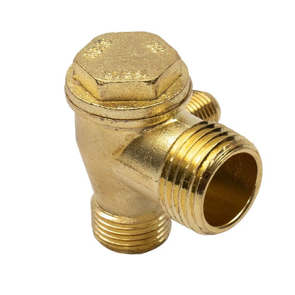 1pcs Male Thread Check Valve Connector With 3-Port Zinc Alloy For Air Compressor Parts Accessory 20mm/16mm/10mm