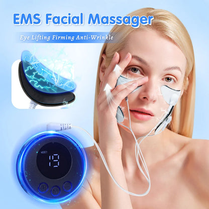 Massager for Face Ems Facial Massager Lifting Microcurrent V-Face Double Chin Remover Neck Lift Skin Tightening Anti-Wrinkle