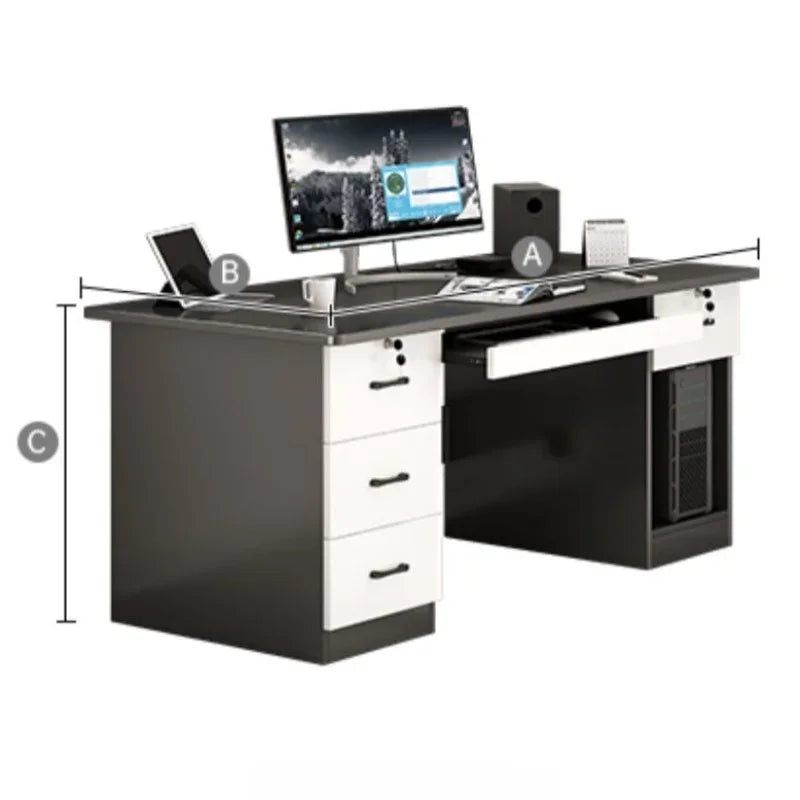 Drawers Workbench Office Desk Boss Simplicity Bedroom Computer Office Desk Table Secretaire Bureaux Meuble Home Furniture QF50OD