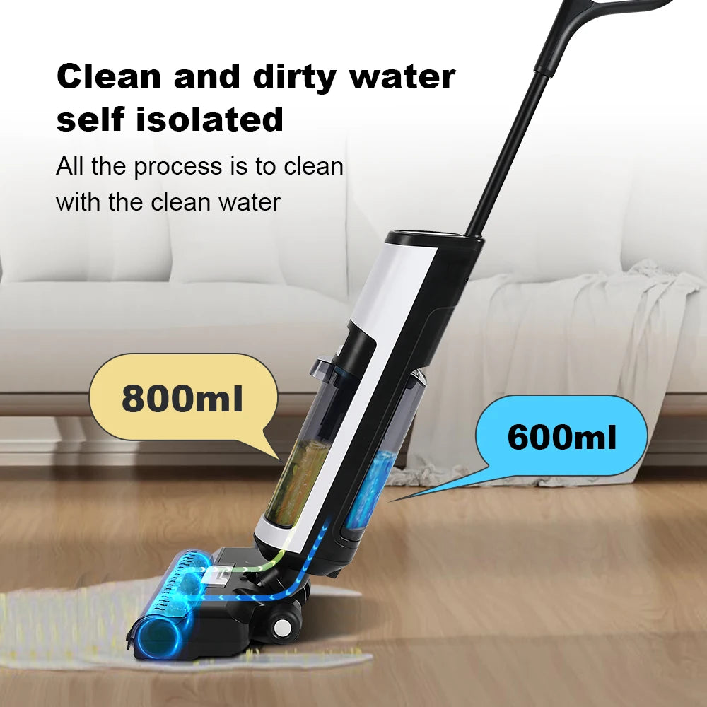 Liectroux i7 Pro Cordless Vacuum Cleaner for Wet And Dry Cleaning, Smart Washing for Home Multi Surface Floor,14Kpa, Self-drying