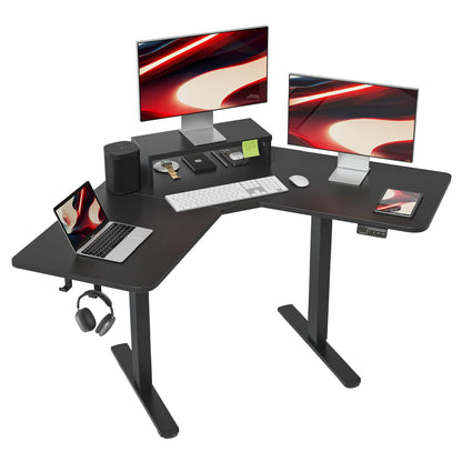 Height-adjustable Desk L Shaped Electric Standing Desk for Study Esports StandUp Corner Computer Desk Home Office Sit Stand Desk