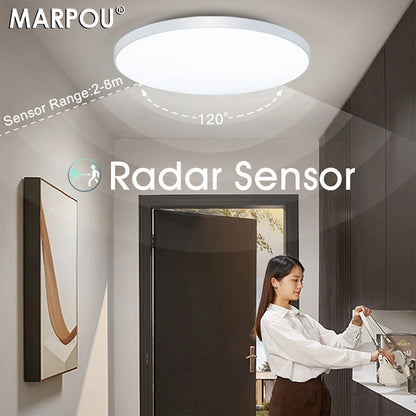 Radar Sensor Ceiling Lamp LED Sensitive Motion Sensor Lights for Hallway 15W 20W 40W Cold White Ceiling Lights For Room Corridor