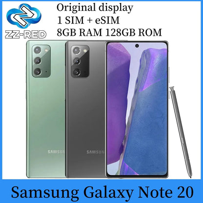 Samsung Galaxy Note20 Note 20 5G N981U1 6.7" 8GB RAM 128GB Octa Core Snapdragon 865+ NFC Original Unlocked Android Smartphone