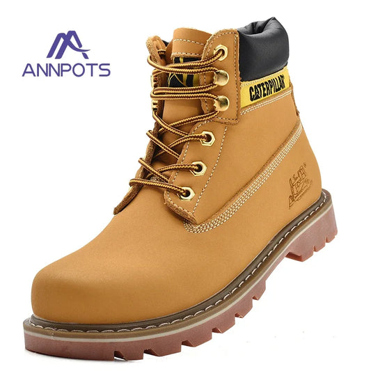 Mens Genuine Leather Winter Ankle Women Military Treking Snow Yellow Designer Tactical Boots Outdoor for Men Work Shoes Sneakers