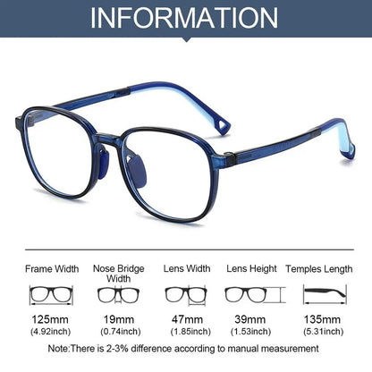 Anti-blue Light Kids TR90 Glasses Children Boys Girls Computer Eye Protection Eyeglasses Ultra Light Frame Kids Glasses Eyewear