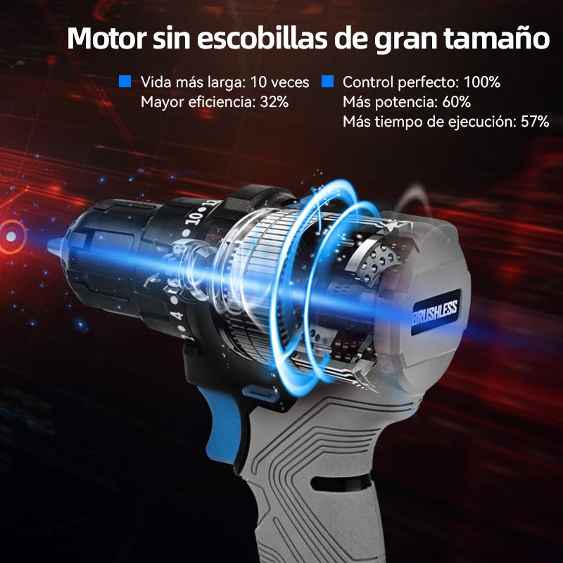 20V Brushless Electric Drill 45N.m Cordless Electric Mini Driver Power Tools by PROSTORMER