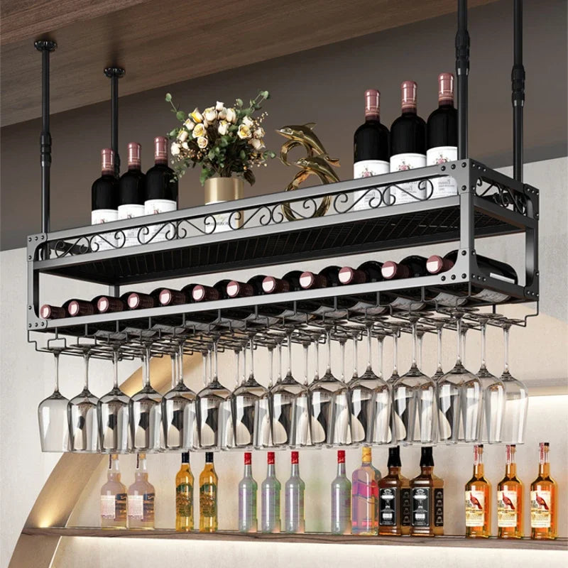 Shelves Minimalist Furniture Kitchen Storage & Organization Industrial Bar Bar Whiskey Display Salon Luxe Home Cabinet Liquor