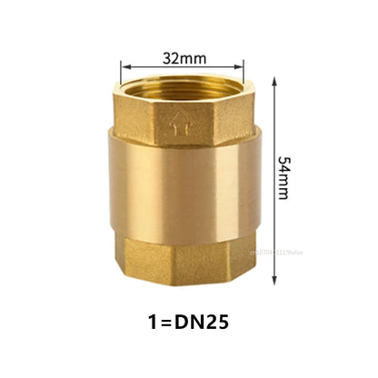 NPT Brass Check Valve Female Thread In-Line Spring for Water Control 1/2" 3/4" 1" 2" 1-1/2" 1-3/4" DN15 DN20 DN25 DN32 DN40 DN50