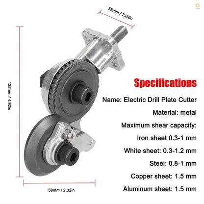 Electric Drill Plate Cutter Metal Sheet Cutter Free Cutting Tool Saw Cutter Plate Punch Scissors Alloy Metal Cutting Accessories