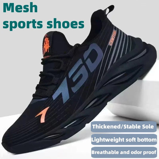 Summer men's casual versatile shoes, fashionable sports shoes, breathable running shoes, outdoor walking training tennis shoes