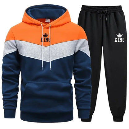 2024 New Printed Men's Sportswear Fashion Men's and Women's Sports Hoodies and Pants Two Piece Suit Street Men's Casual Suit