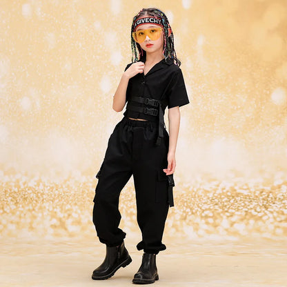 New Girls Clothing Sets Kids Short Sleeve Top+Pants Spring Teenage Girl Outfits Children Hip Hop Suit 4-6 8 10 12 14 16 Years