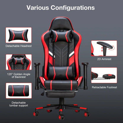 GC-RC03 Gaming Chair Massage Ergonomic High Back Design Lumbar Relax New Customized PU Massage Computer Office Chairs