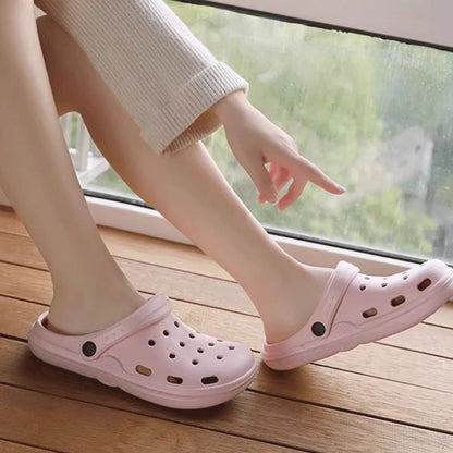 Fashion Sandals Waterproof Slippers Women Shoes Summer Outdoor Slides Soft Sole Garden Shoes Indoor Nursing Clogs Sandals