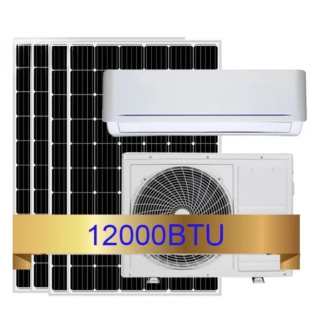 5000 W 18000 BTU 2 HP 1.5 TON 12000 BTU  1 TON SOLAR POWERED HYBRID AIR CONDITIONING SPLIT SOLAR AIR CONDITIONER