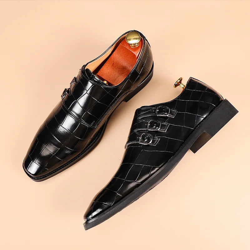 Slip on Dress Shoes Men Oxfords Fashion Business Office Men's Shoes Classic Luxury Leather Male Suits Shoes Italian Wedding Shoe